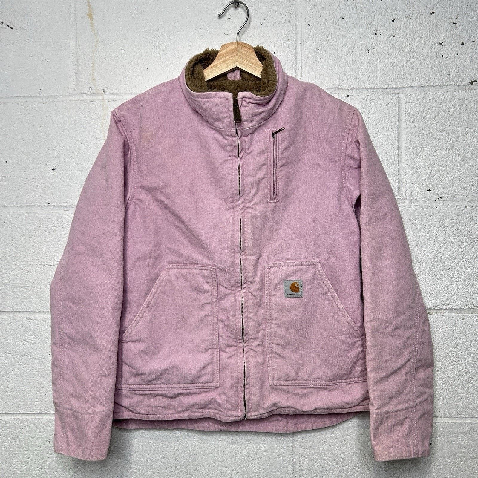 Carhartt Carhartt Sherpa-Lined Canyon Jacket “Light Pink” WJ022 FPL Size S / US 4 / IT 40 - 1 Thumbnail