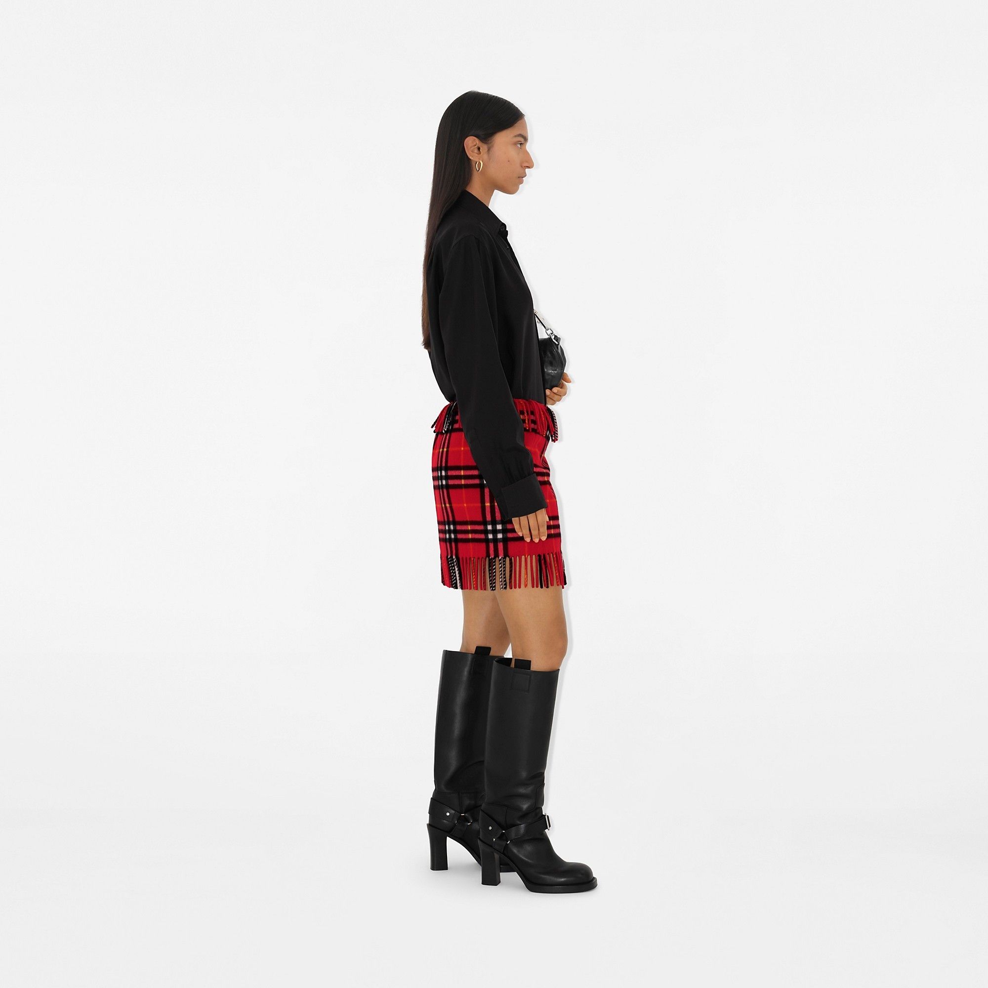 Burberry o1w1db10426 Check Wool Cashmere Mini Kilt in Multicolor Size 28" / US 6 / IT 42 - 3 Thumbnail