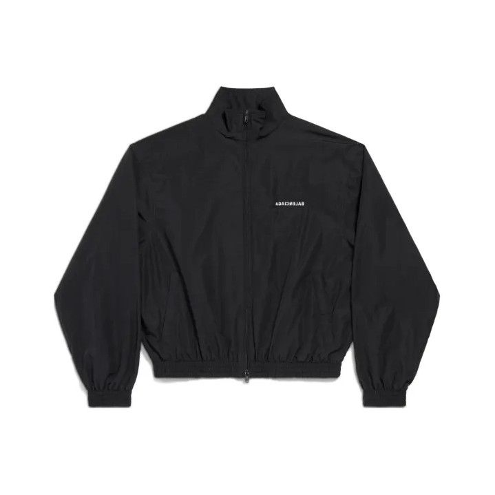 Balenciaga Balenciaga SS24 Black High Neck Zip Jacket Size US XXS / EU 40 - 1 Thumbnail