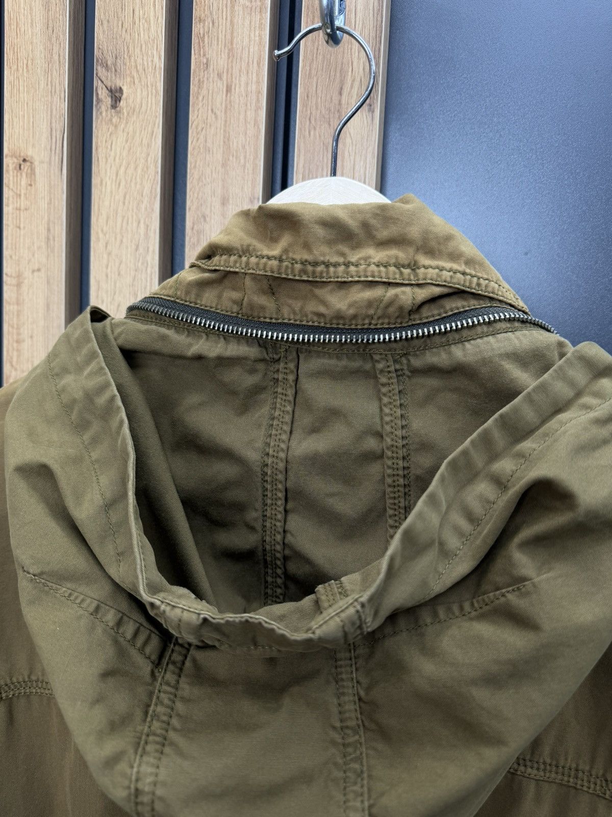 Wallace & Barnes Wallace & Barnes Olive Field Jacket Hooded Military Style Size US XXL / EU 58 / 5 - 13 Thumbnail