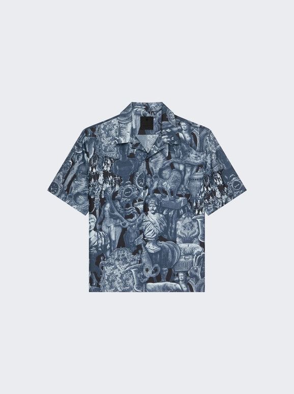Givenchy o1mle0326 Hubert Objects Shirt in Blue Size US XS / EU 42 / 0 - 1 Thumbnail