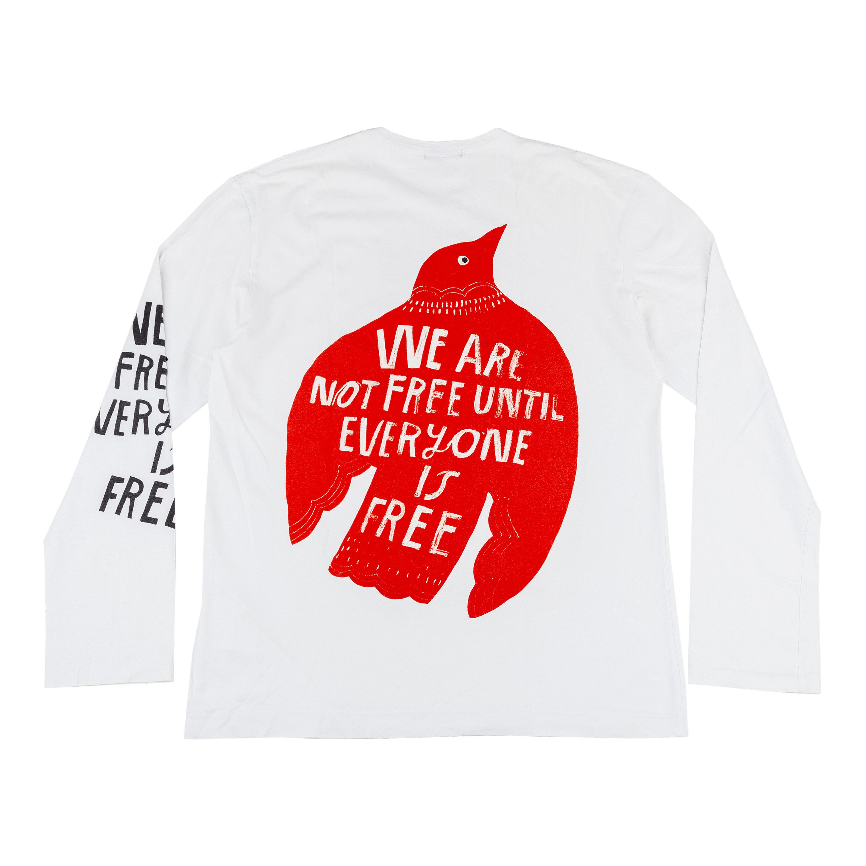 Comme des Garcons Homme Plus Comme des Garcons Homme Plus White "We Are Not Free" Shirt Size US L / EU 52-54 / 3 - 3 Thumbnail
