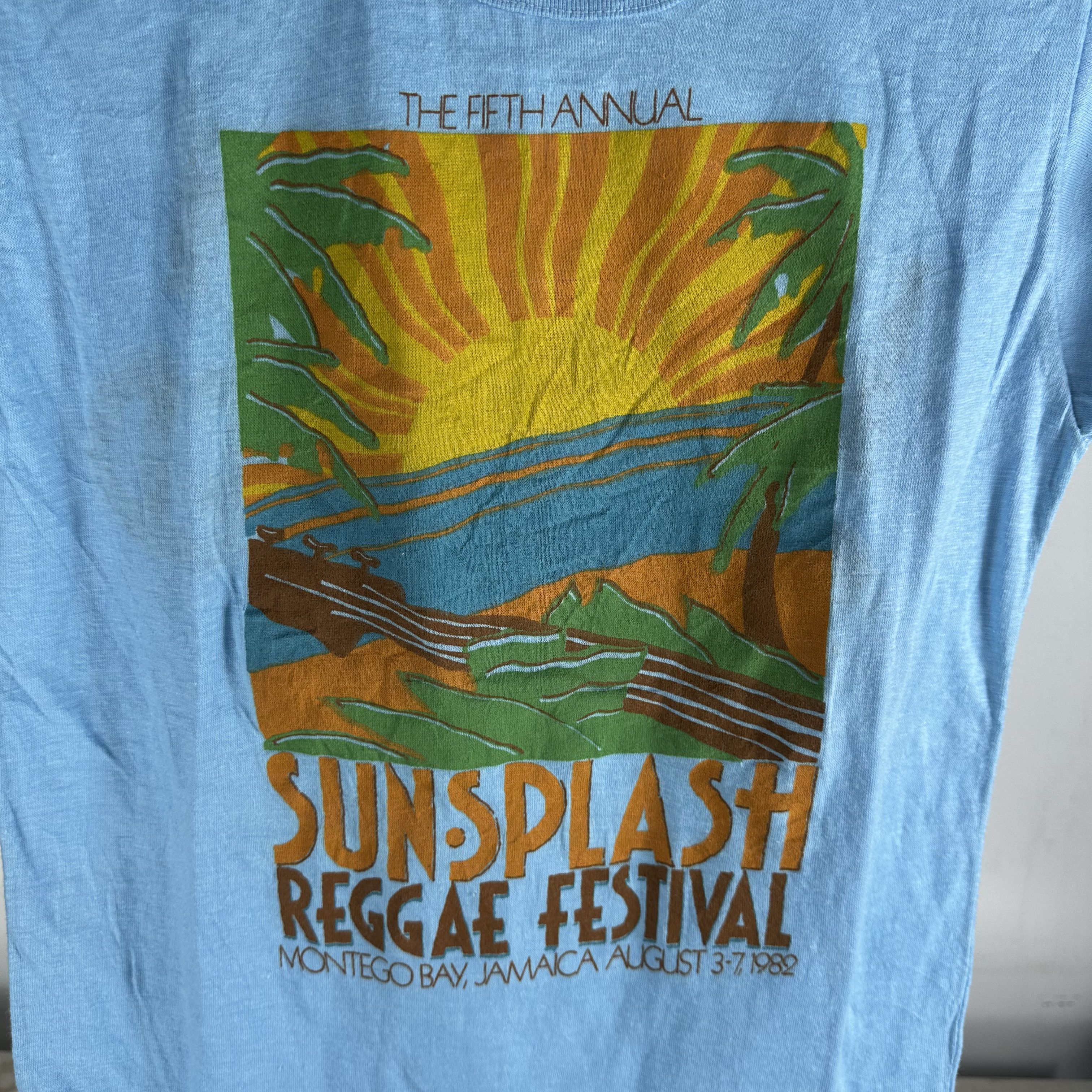 Vintage 1982 Sunsplash Reggae Festival Lets Get Splashed T-shirt Size US XS / EU 42 / 0 - 2 Thumbnail