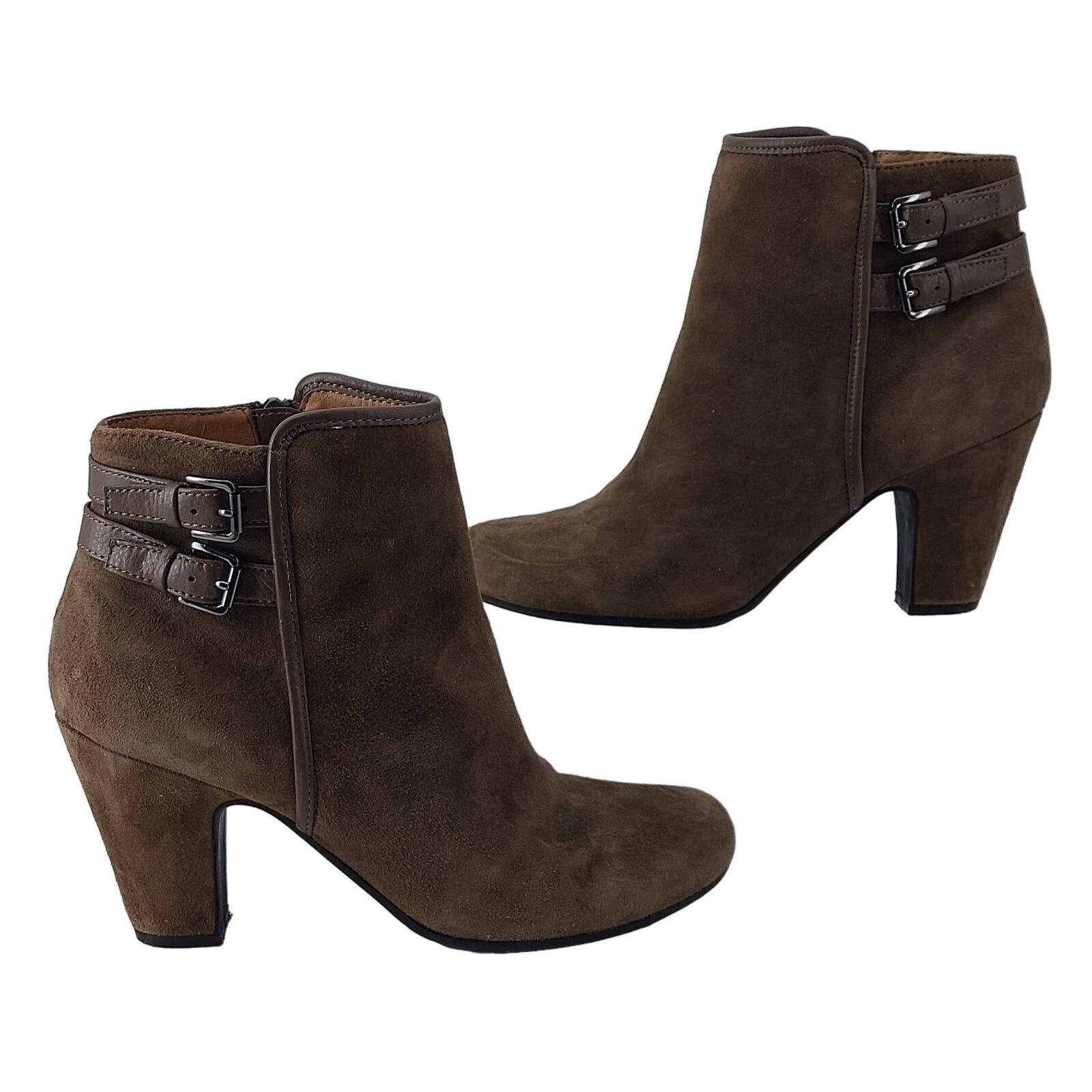 Other Sofft Womens Booties Suede Ankle Brown Heel Zipper 8.5M Size US 8.5 / EU 41-42 - 1 Thumbnail