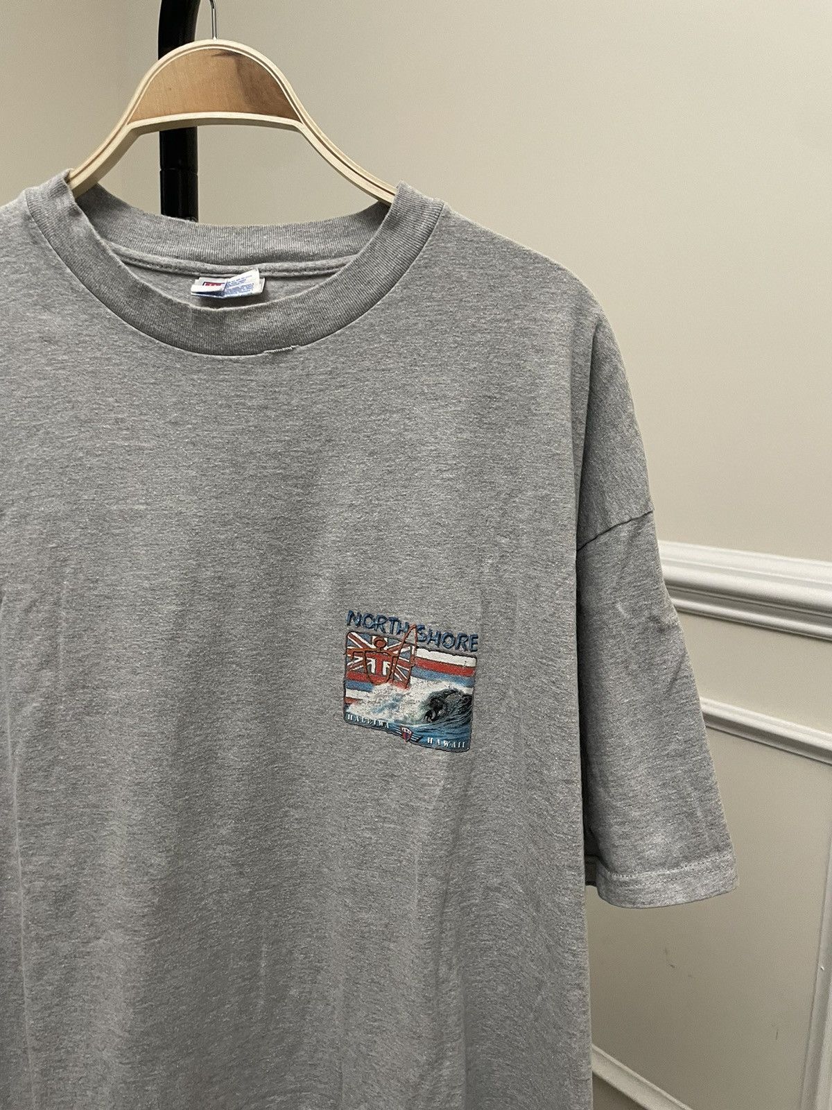 Vintage Vintage 90s Shore Graphic Tee Shirt Unsoundrags Hanes Beefy Size US XL / EU 56 / 4 - 2 Thumbnail