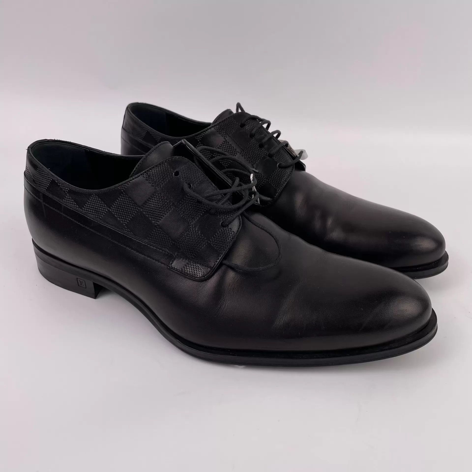 Louis Vuitton LV Black Leather Dress Shoes Size 7 Size US 8 / EU 41 - 1 Thumbnail