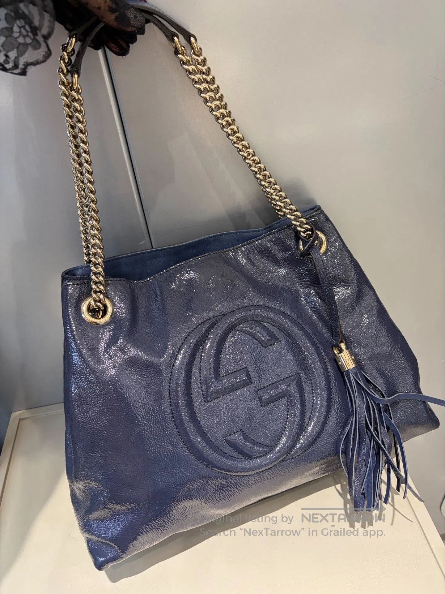 Gucci Gucci Soho Blue Tote Bag. Size ONE SIZE - 2 Thumbnail