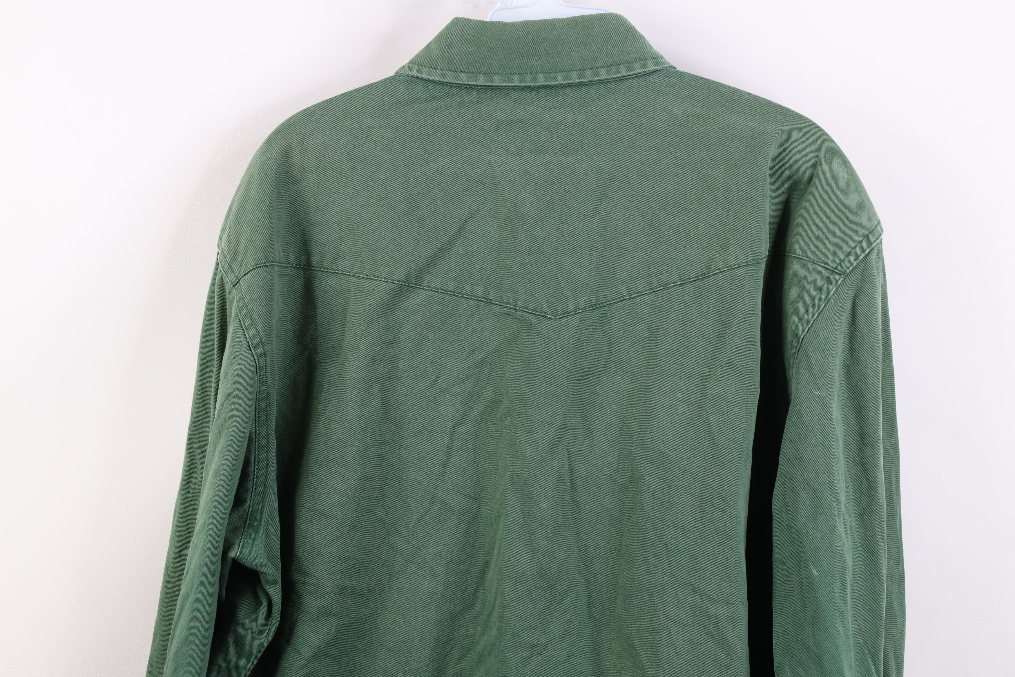 Vintage Vintage 90s Streetwear Heavy Twill Western Snap Button Shirt Size US XL / EU 56 / 4 - 14 Thumbnail