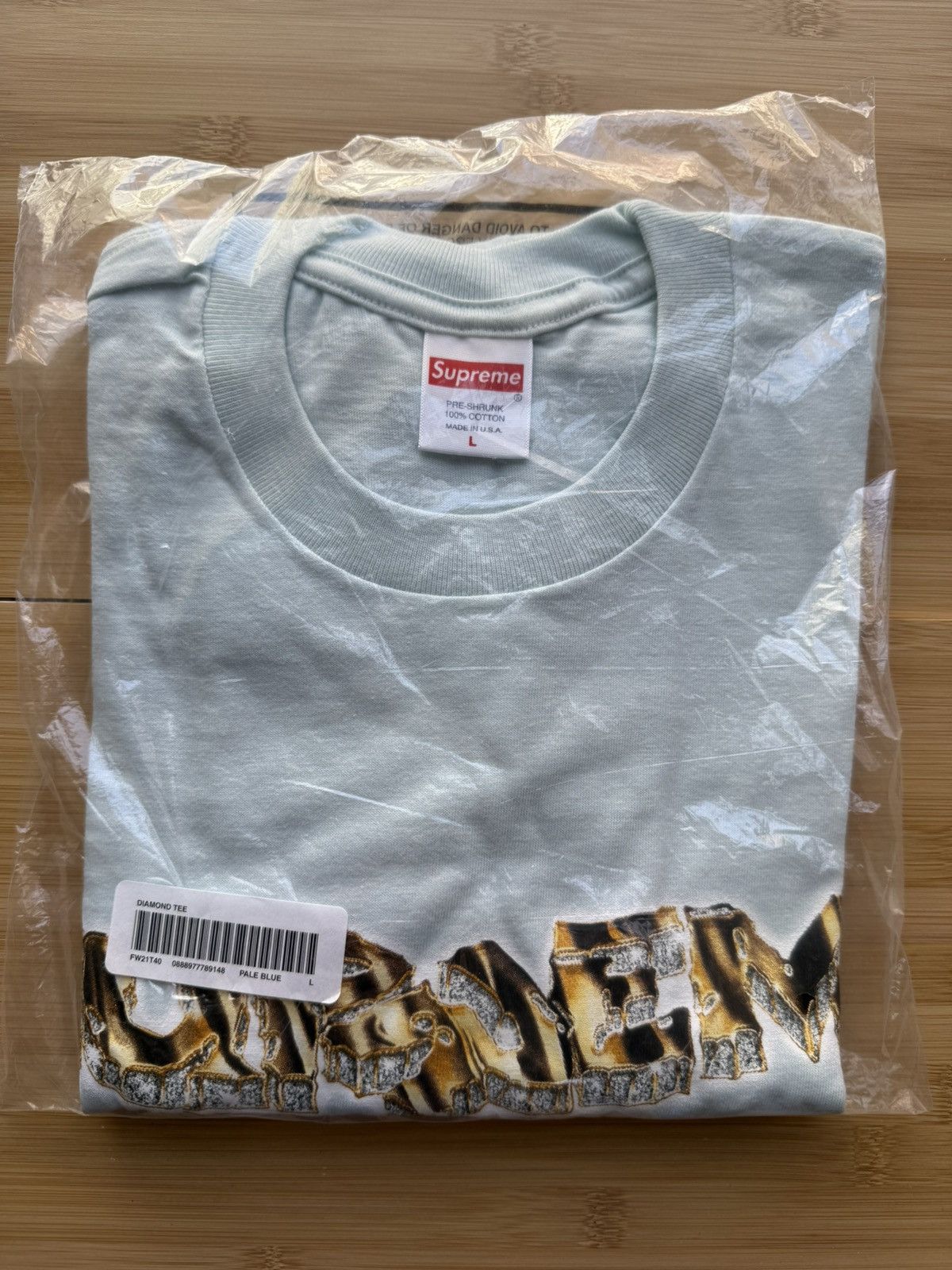 Supreme Supreme Diamond Tee Pale Blue Size US L / EU 52-54 / 3 - 2 Thumbnail
