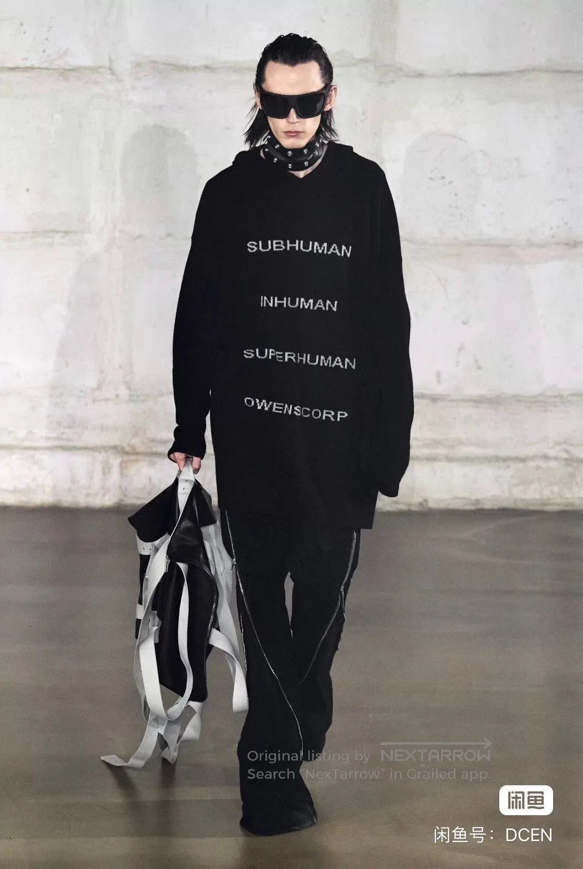 Rick Owens rick owens strobe leather collar necklace. Size ONE SIZE - 4 Thumbnail