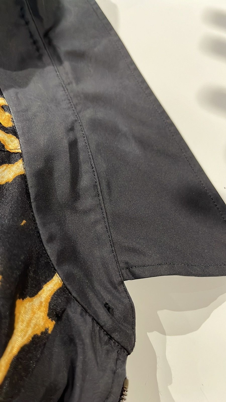 Yves Saint Laurent Yves Saint Laurent Black Leopard-Trim Zip Shirt Jacket Size S / US 4 / IT 40 - 9 Thumbnail