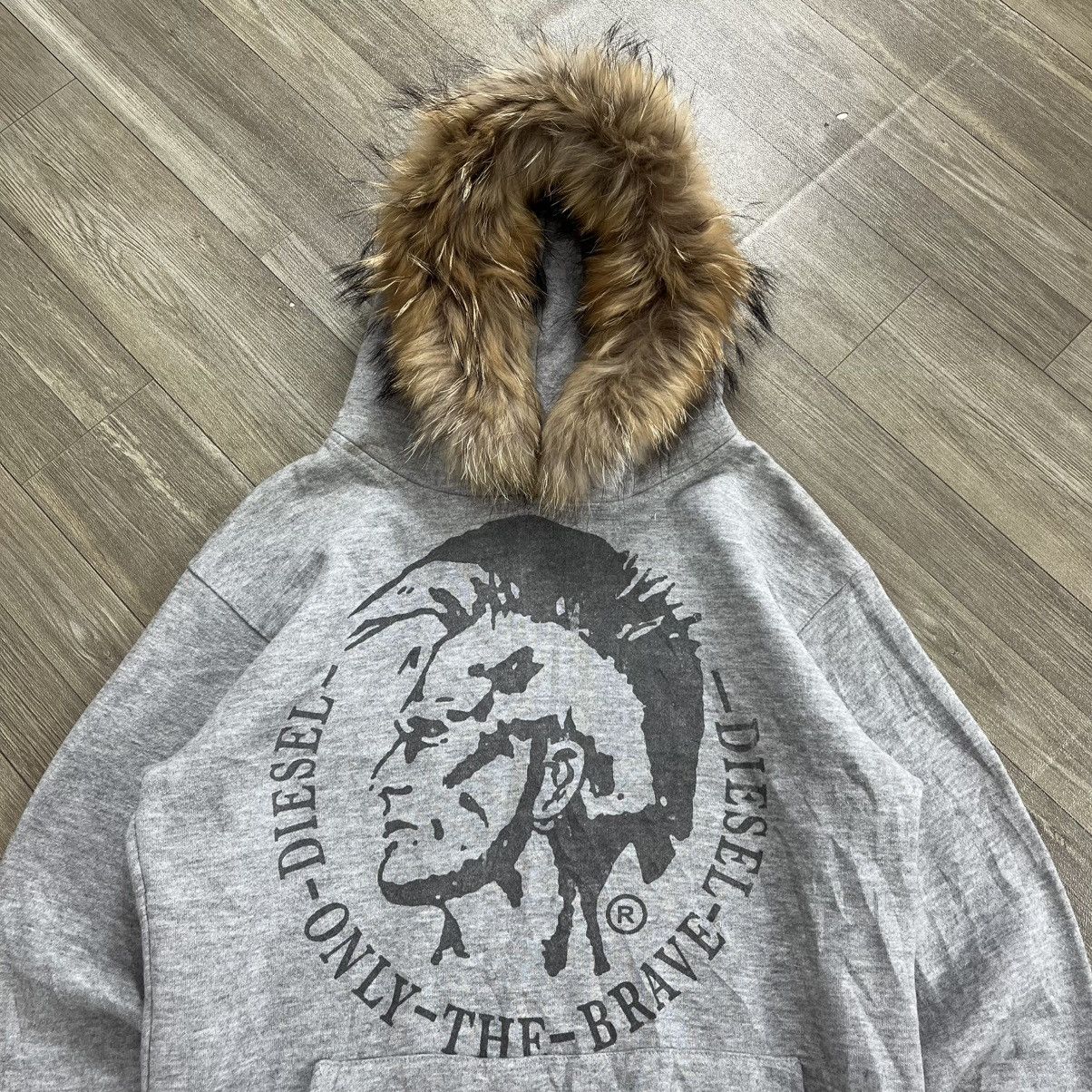 Diesel 2000s Diesel Punk Skulls Fur Zip Hoodie I6was9 Lgb Style Size US M / EU 48-50 / 2 - 2 Thumbnail