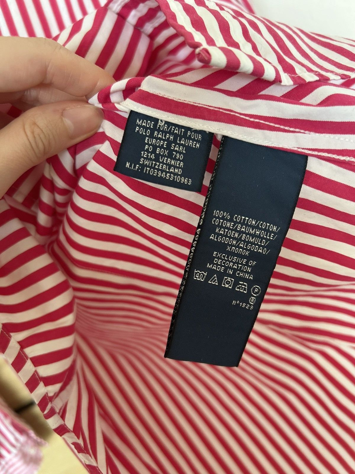 Ralph Lauren Ralph Lauren Slim Fit Candy Stripe Shirt - Rare Cuff Logo Size M / US 6-8 / IT 42-44 - 5 Thumbnail