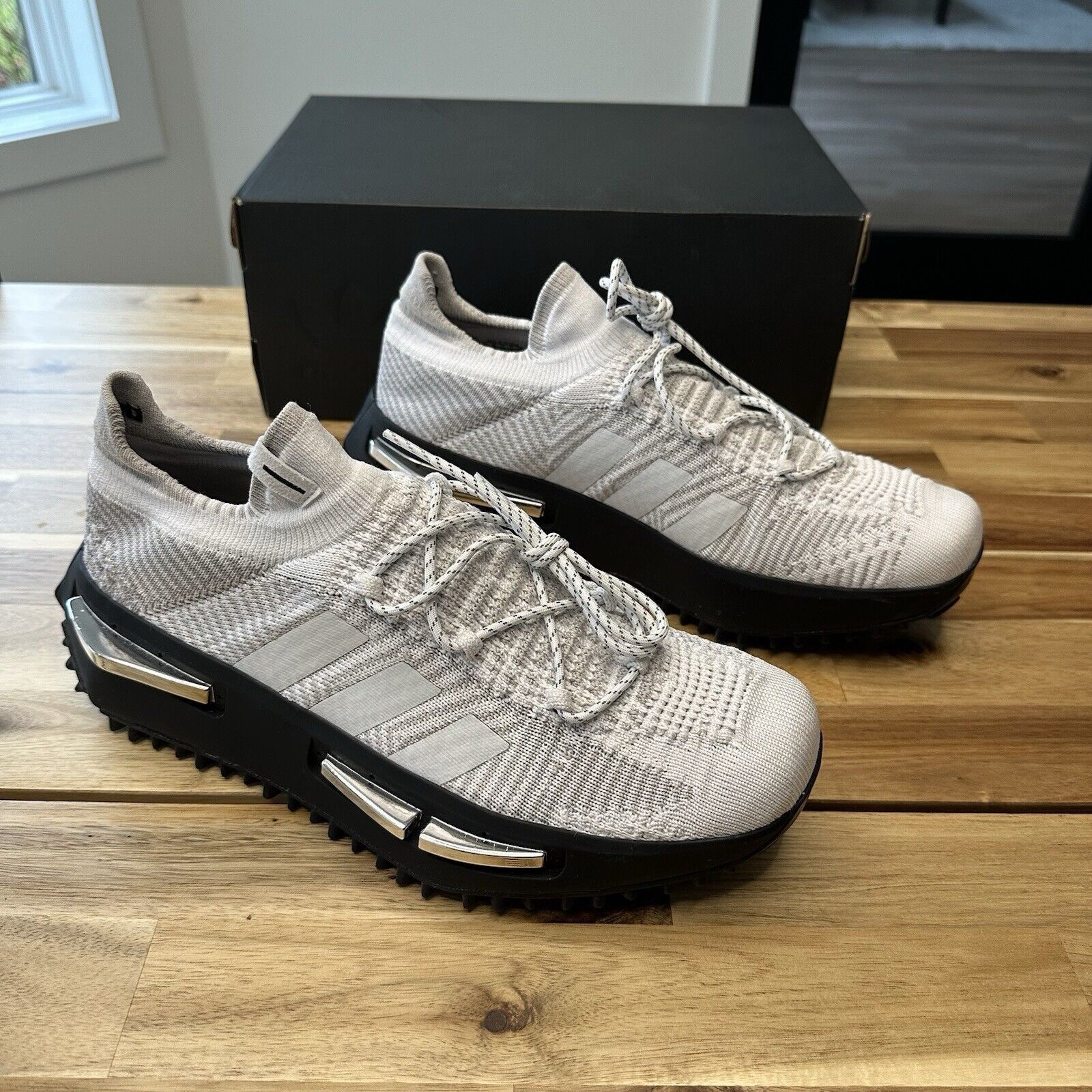 Adidas Adidas NMD S1 White Silver Metallic Black ID0361 Size 11 Size US 11 / EU 44 - 1 Thumbnail