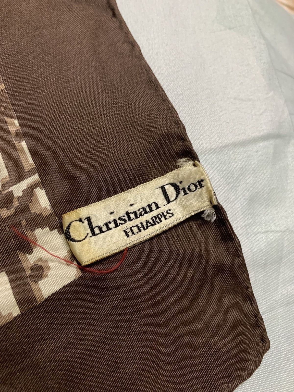 Christian Dior Monsieur Vintage Christian Dior Monogram Silk Brown Scarf Size ONE SIZE - 15 Thumbnail
