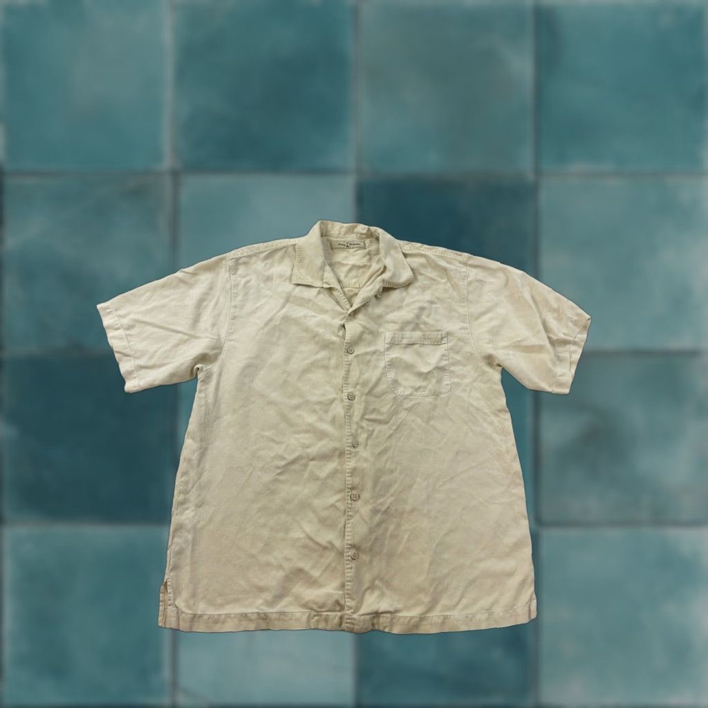Tommy Bahama Tommy Bahama Shirt Men’s L Brown Silk Short Sleeve Button-Up Solid (Adult) Mens Size US L / EU 52-54 / 3 - 1 Thumbnail