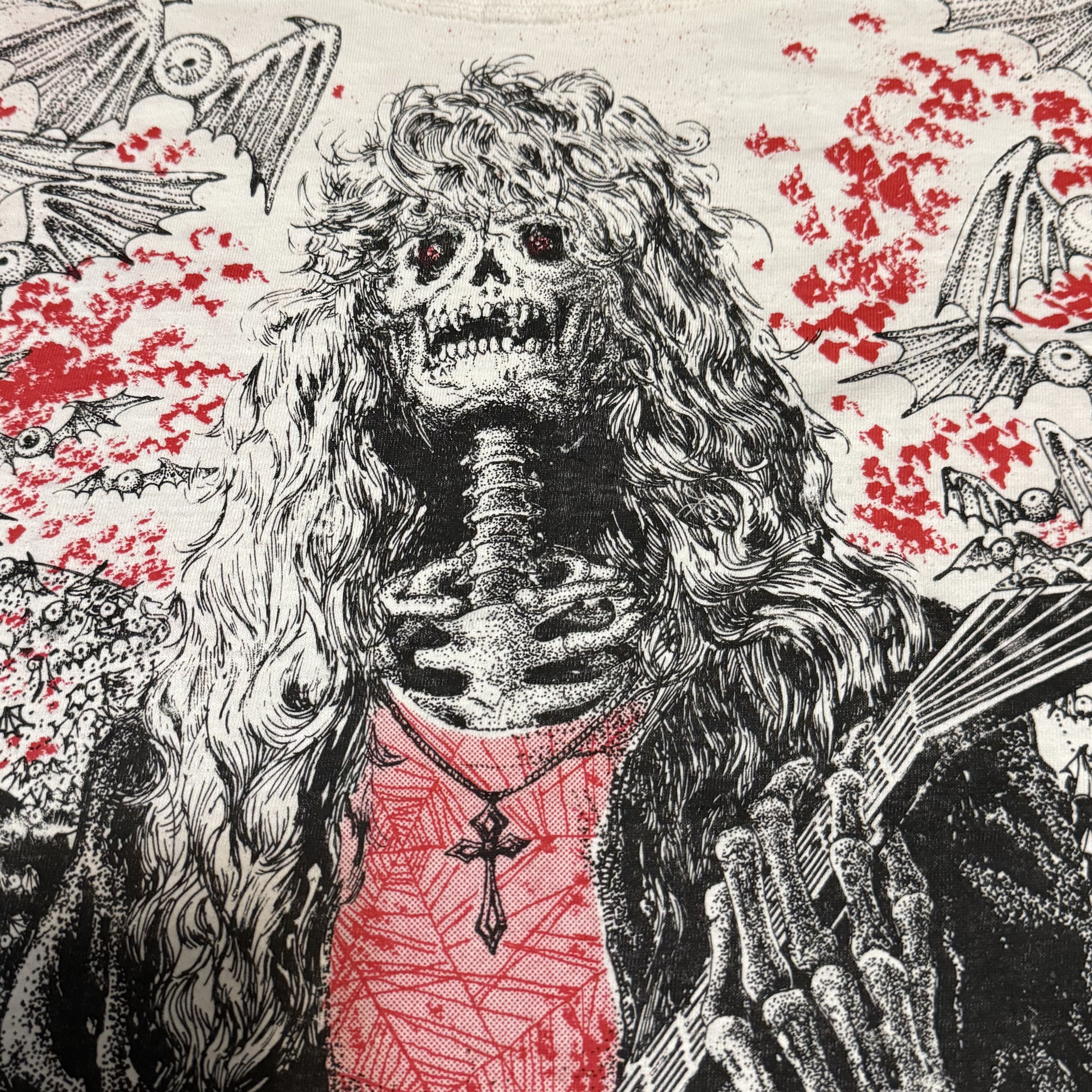 Liquid Blue × Vintage Vintage 90s Morbid Rags Skeleton Shirt AOP Size XL Eyes Size US XL / EU 56 / 4 - 4 Thumbnail