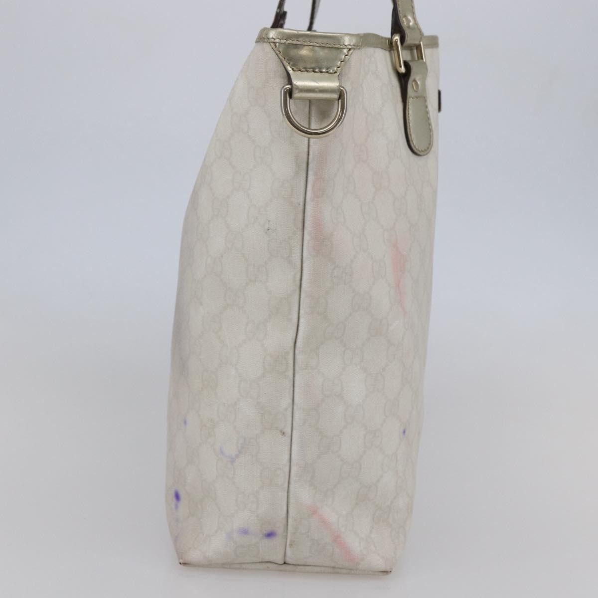 Gucci GUCCI GG Supreme Tote Bag Pvc Ivory Gold Size ONE SIZE - 4 Thumbnail