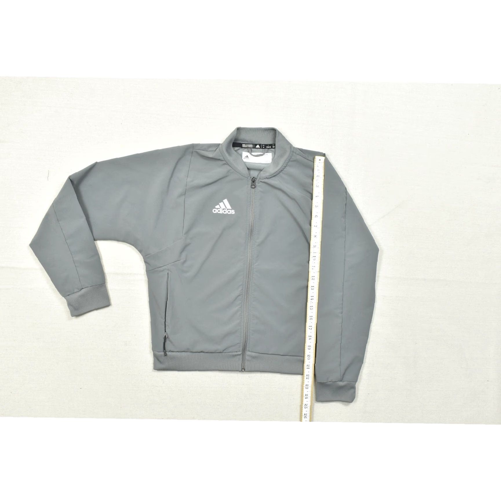 Adidas Adidas Grey Full Zip Track Jacket Womens M Medium Grey Athletic Bomber Style Jacket Size M / US 6-8 / IT 42-44 - 5 Thumbnail