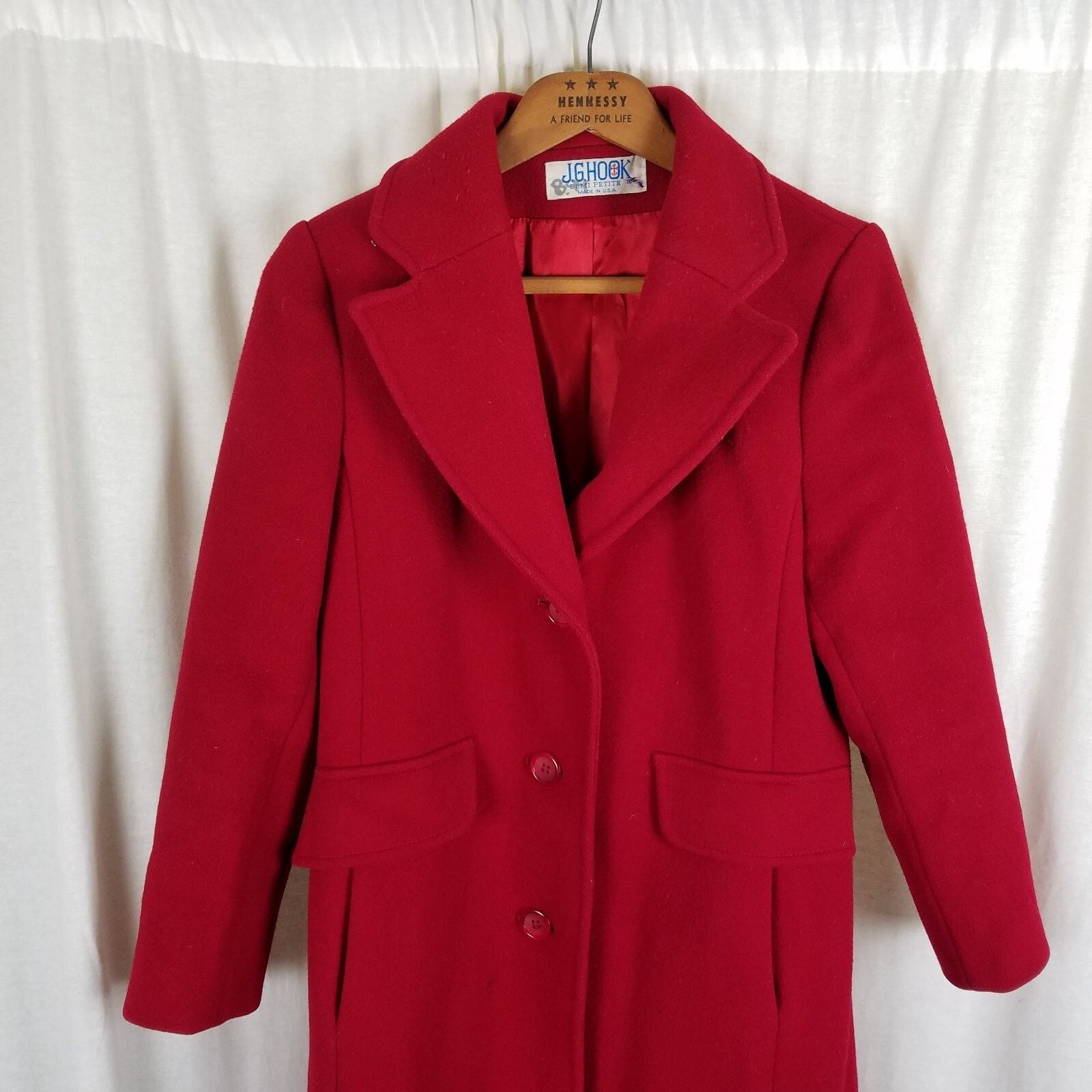 Vintage Vtg JG Hook Wool Belted Back Fit & Flare Peacoat Coat Demi P Size S / US 4 / IT 40 - 2 Thumbnail