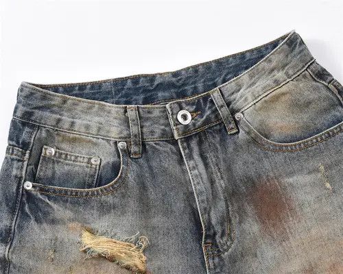 VIBE Punk ink-splashed distressed dirty ripped loose jeans Size US 32 / EU 48 - 3 Thumbnail