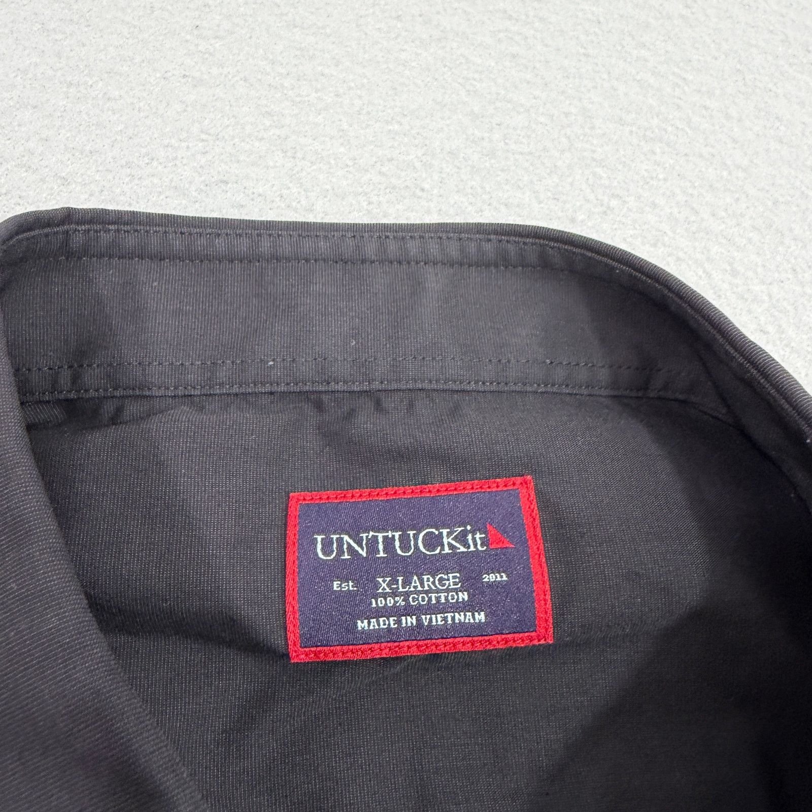 UNTUCKit Untuckit Shirt Mens Extra Large Black Button Up Long Sleeve Size US XL / EU 56 / 4 - 4 Thumbnail