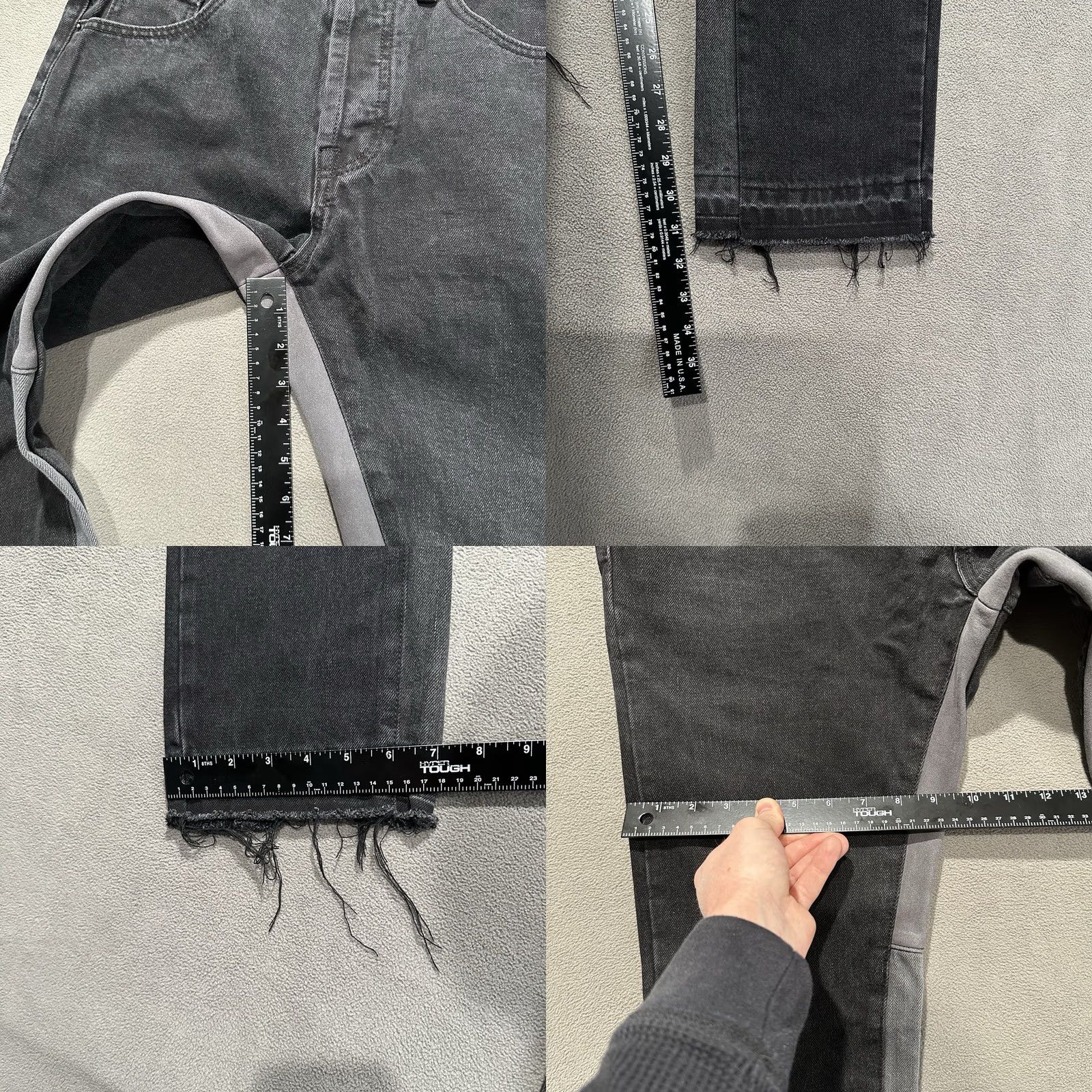 MNML EUC MNML Jeans Men 32x31 Black Denim Slim Fit Wide Leg Straight Knit Casual Size US 32 / EU 48 - 9 Thumbnail