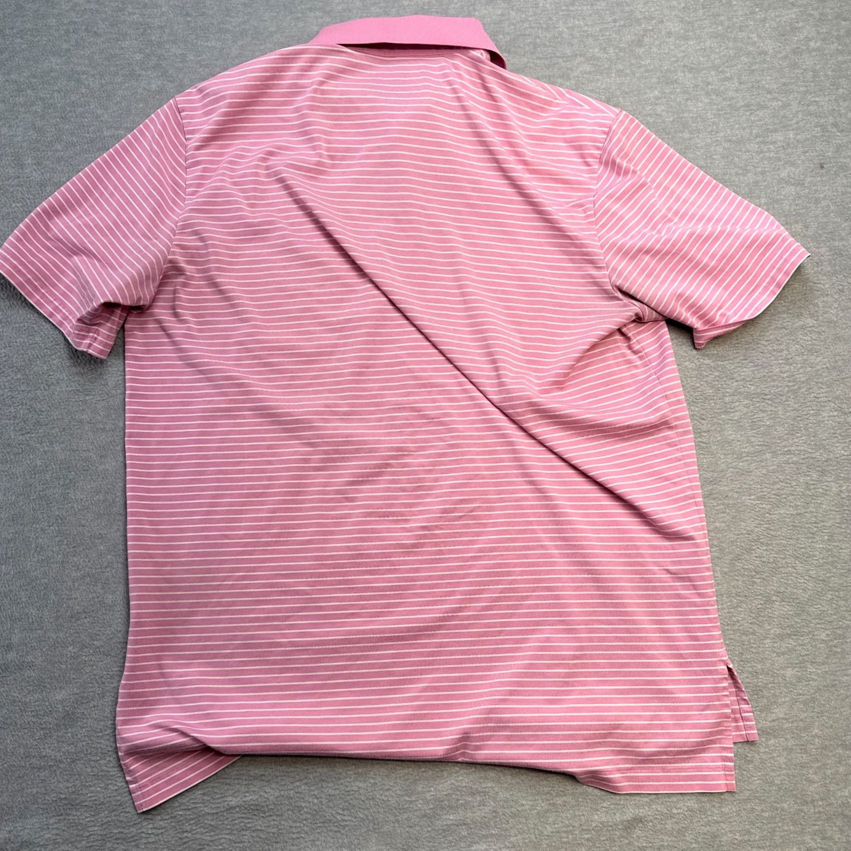 Ralph Lauren VINTAGE Polo Golf Shirt Mens XL Pink Striped Performance Pima Cotton Stretch Size US XL / EU 56 / 4 - 7 Thumbnail
