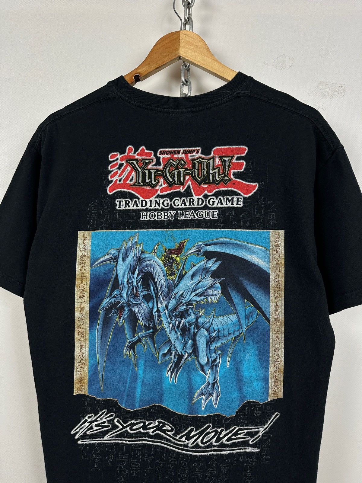 Anime 1996 Vintage Kazuki Takahashi Yu Gi Oh Hobby League T-Shirt Size US L / EU 52-54 / 3 - 3 Thumbnail