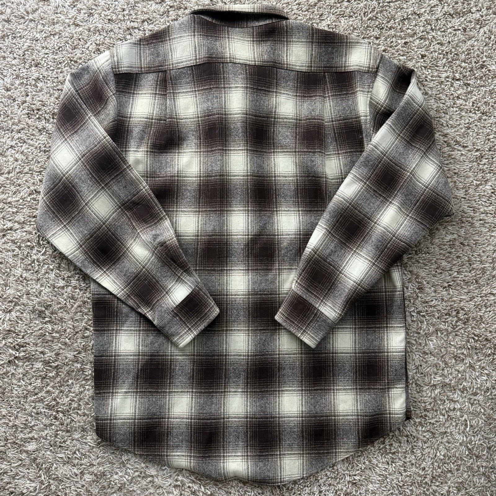 Pendleton × Vintage Vintage Pendleton Brown Shadow Plaid Button Up Guide Shirt Size US M / EU 48-50 / 2 - 5 Thumbnail