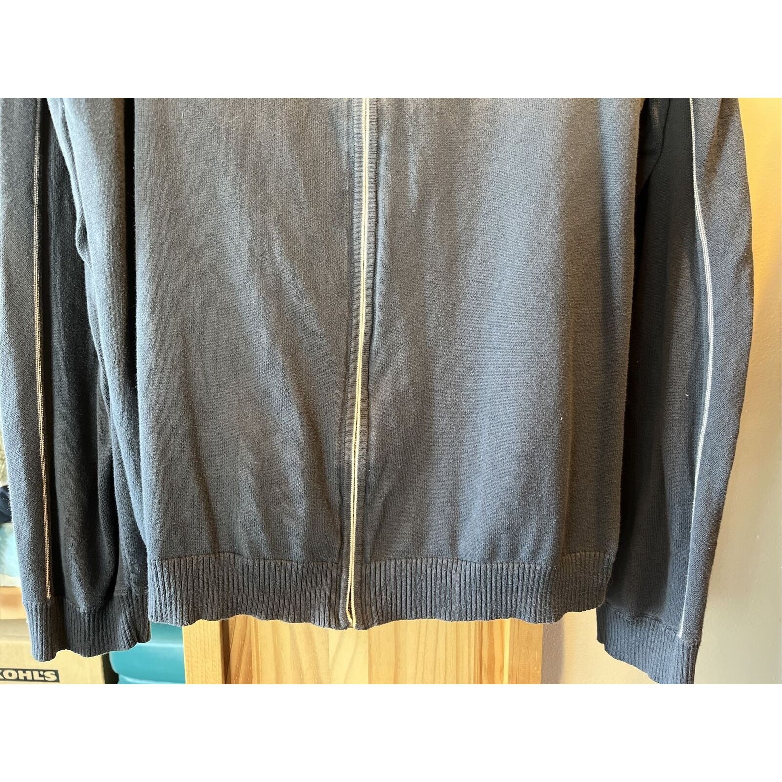 Banana Republic Banana Republic Mens Large Blue 100% Cotton Full Zip sweater Size US L / EU 52-54 / 3 - 10 Thumbnail