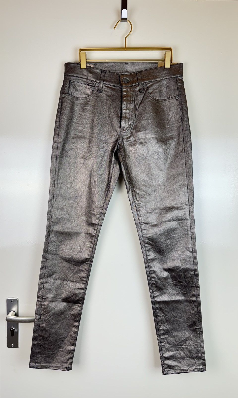 Ralph Lauren Ralph Lauren tompkins skinny metalized rubberized jeans 28 Size 28" / US 6 / IT 42 - 1 Thumbnail