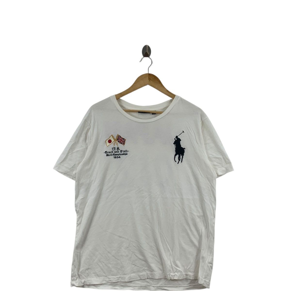 Polo Ralph Lauren Vintage POLO RALPH LAUREN Track & Field Japan Pony Tee Shirt Size US XXL / EU 58 / 5 - 3 Thumbnail