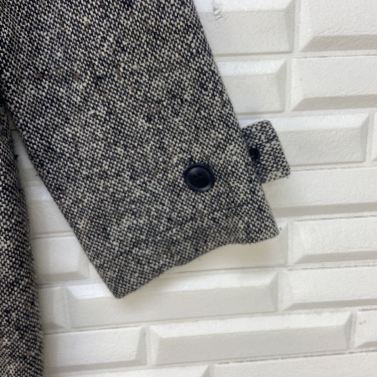 Japanese Brand Working@Manys Rabbit Fur Herringbone Wool Heavy Coat Size US S / EU 44-46 / 1 - 8 Thumbnail