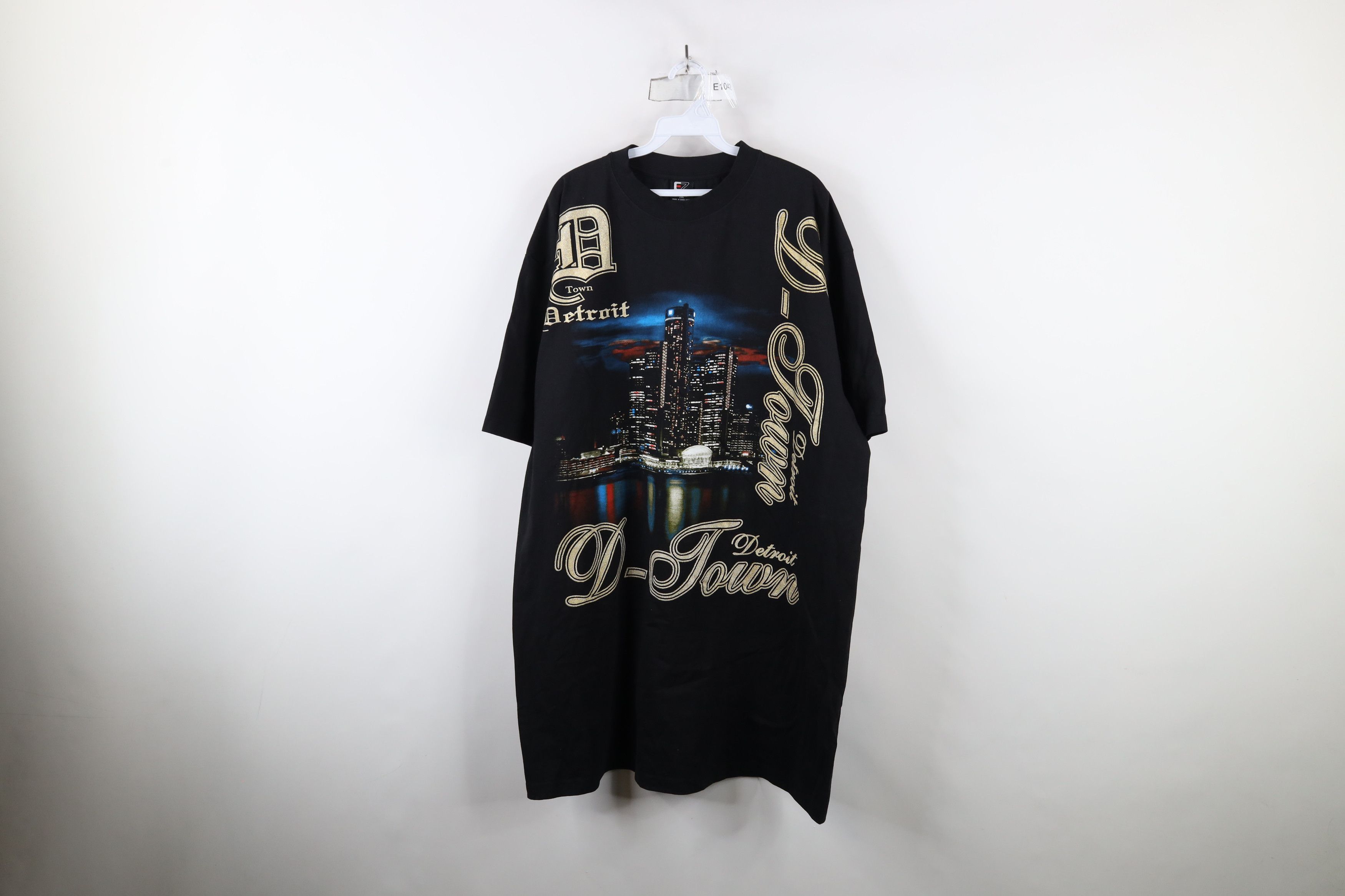 Vintage Vintage 90s Y2K Streetwear Hop Detroit City D-Town T-Shirt Size US XXL / EU 58 / 5 - 1 Thumbnail