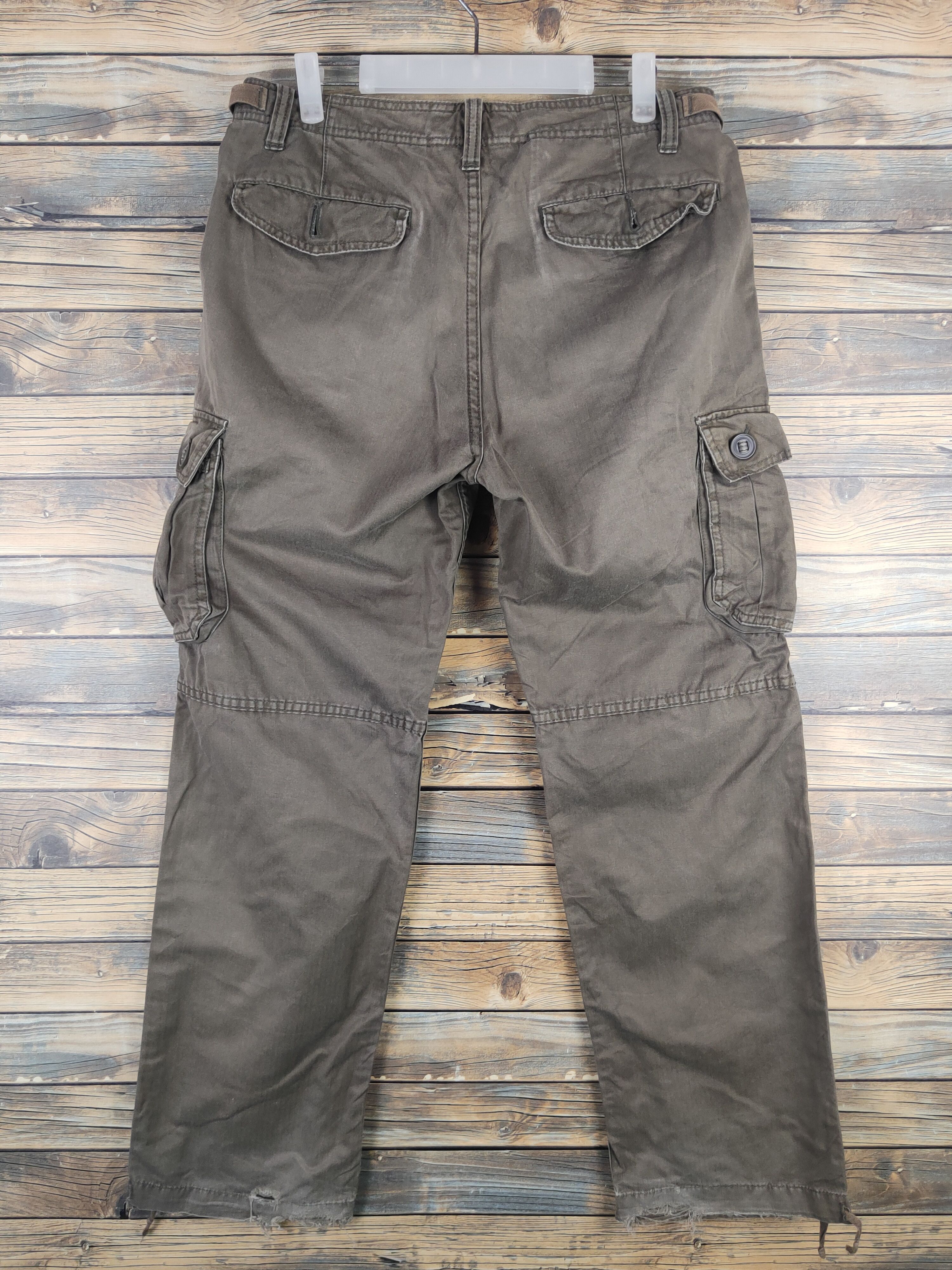 Japanese Brand DL Back Number Brown Multipocket Cargo Pants #46-235T Size US 32 / EU 48 - 7 Thumbnail