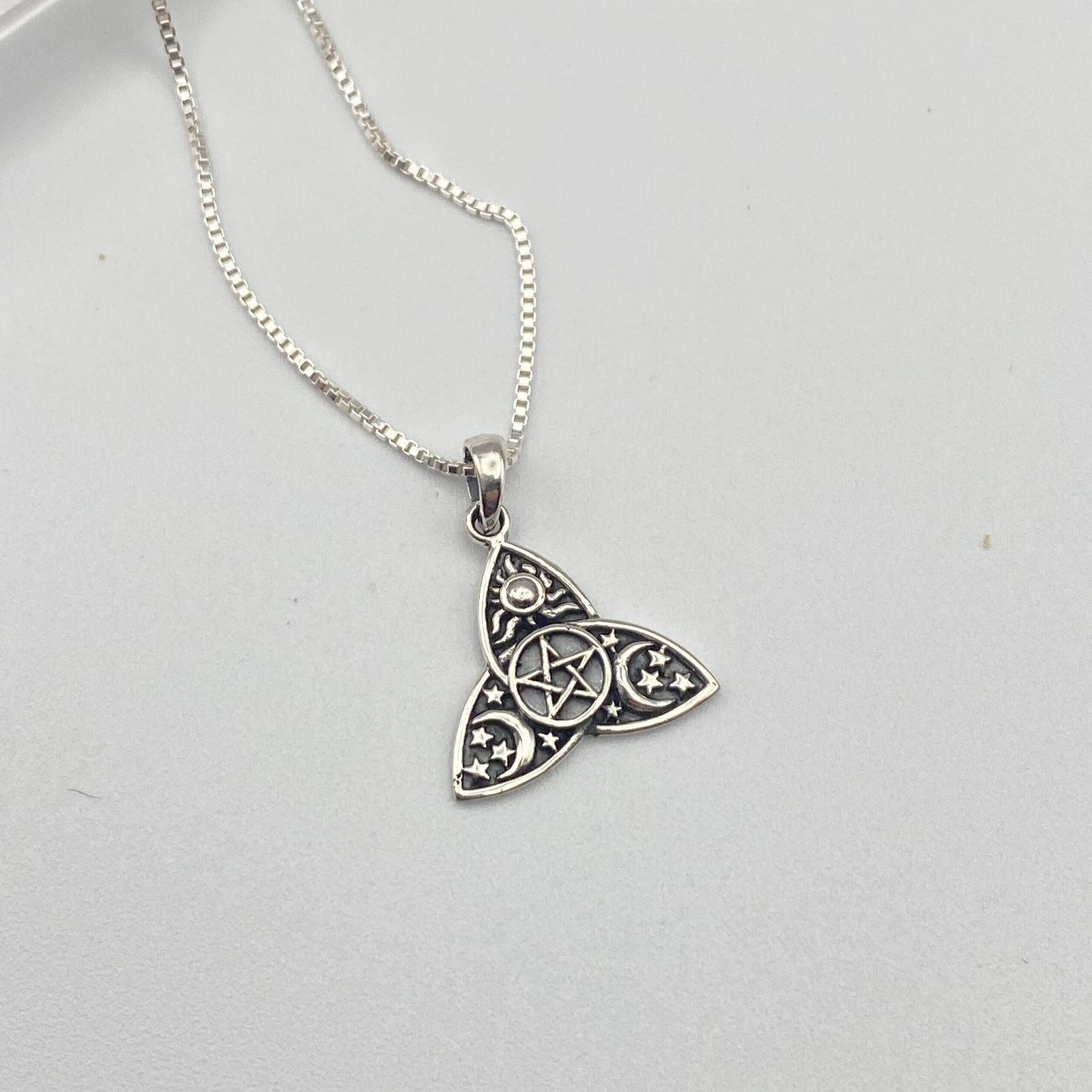 The Unbranded Brand 925 Celtic Pentagram, Sun, Moon, And Stars Necklace Size ONE SIZE - 2 Thumbnail