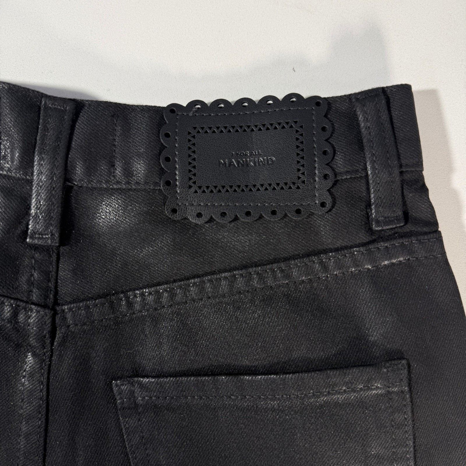 7 For All Mankind 7 For All Mankind Ankle Bow Tie Coated Pants US Size 2 Size 25" / US 0 / IT 36 - 7 Thumbnail