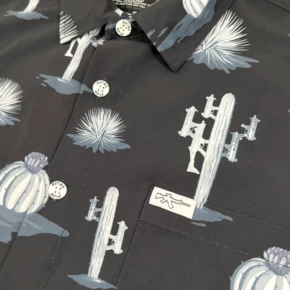 Etro VINTAGE Rifle Shirt Mens Large Black White Homeland Guns Cactus Desert Button-Down Size US L / EU 52-54 / 3 - 5 Thumbnail