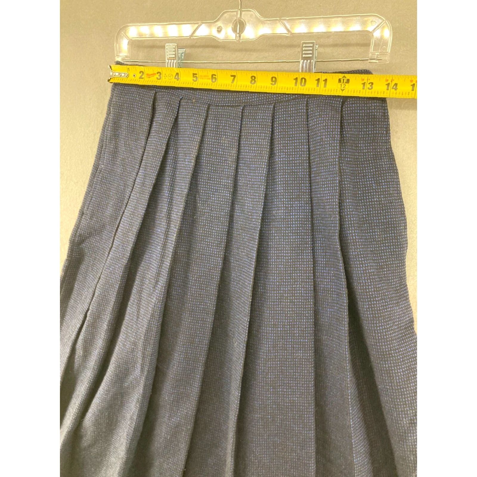 Vintage VINTAGE Rafaella Wool Skirt 8 Blue Pleated Midi 80s 90s Womens Size 30" / US 8 / IT 44 - 2 Thumbnail