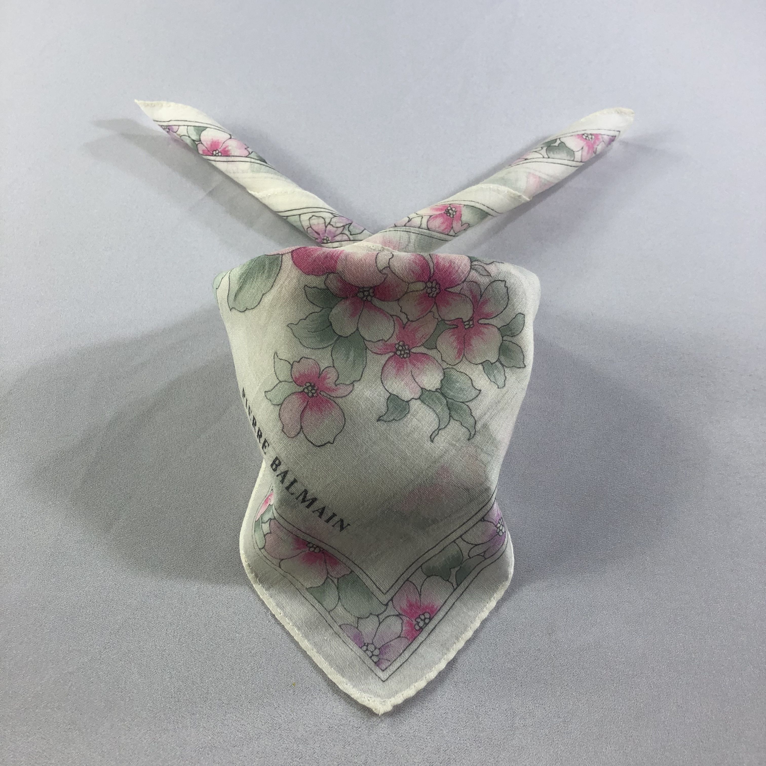 Pierre Balmain Pierre Balmain Floral Handkerchief Neckerchief Bandana H2013 Size ONE SIZE - 2 Thumbnail