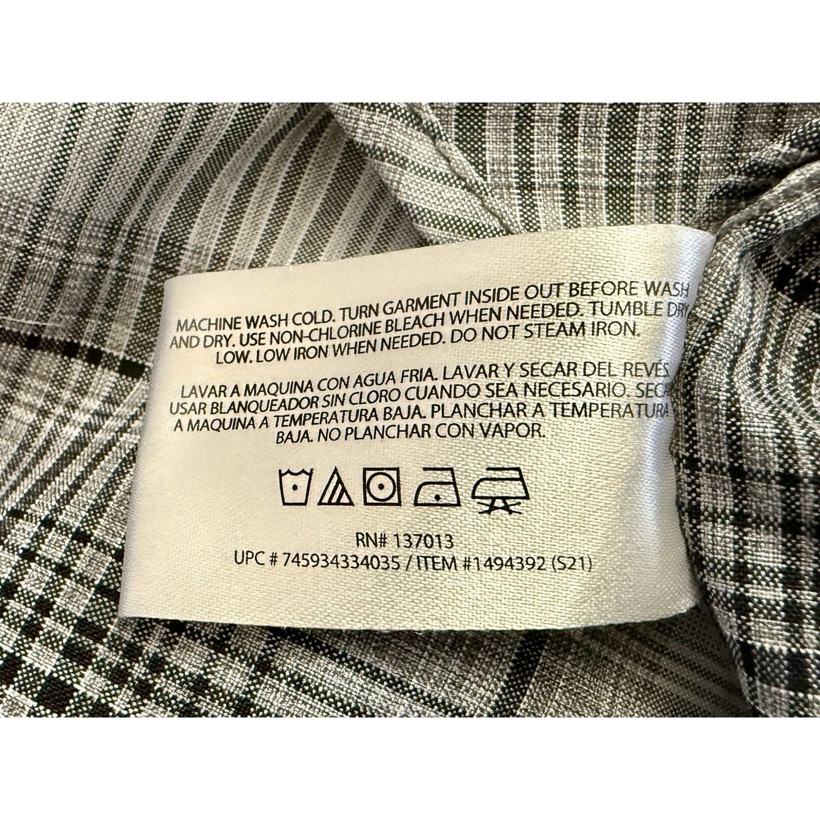 Orvis Orvis Men’s XXL Button Down SS Gray & White Plaid Shirt Size US XL / EU 56 / 4 - 6 Thumbnail