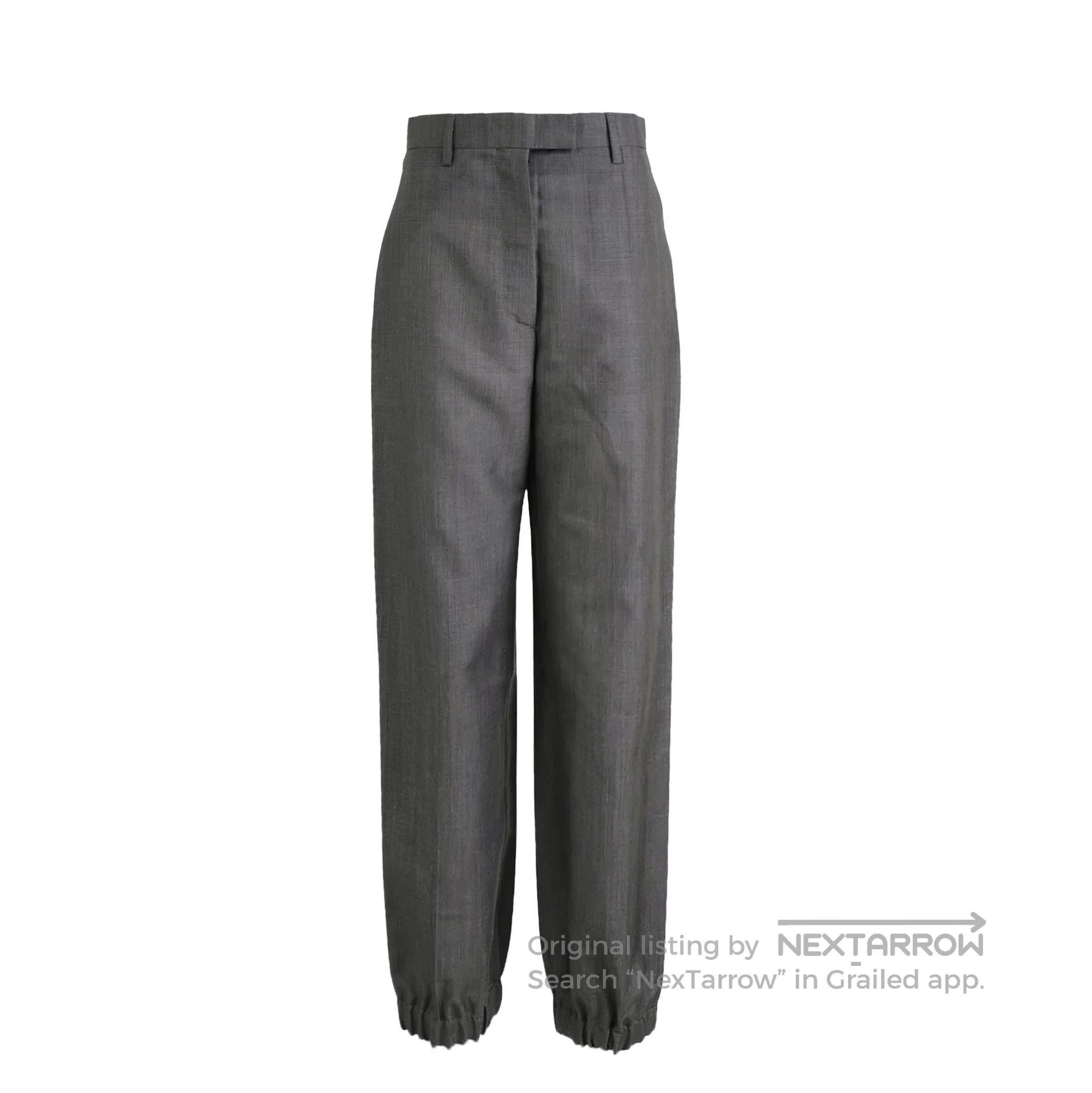 Prada Prada Gray Wool Blend Pants with Triangle Logo . Size 37" - 1 Thumbnail