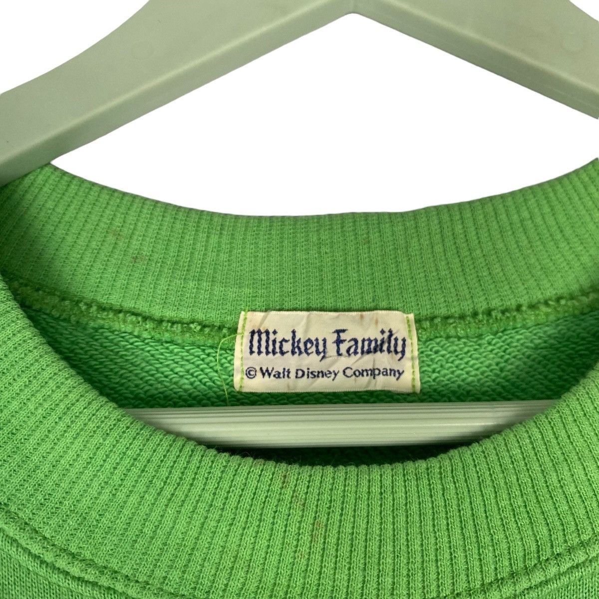 Mickey Mouse × Vintage Vintage 90s Mickey Mouse Green Sweatshirt Crewneck Pullover Size XL / US 12-14 / IT 48-50 - 4 Thumbnail