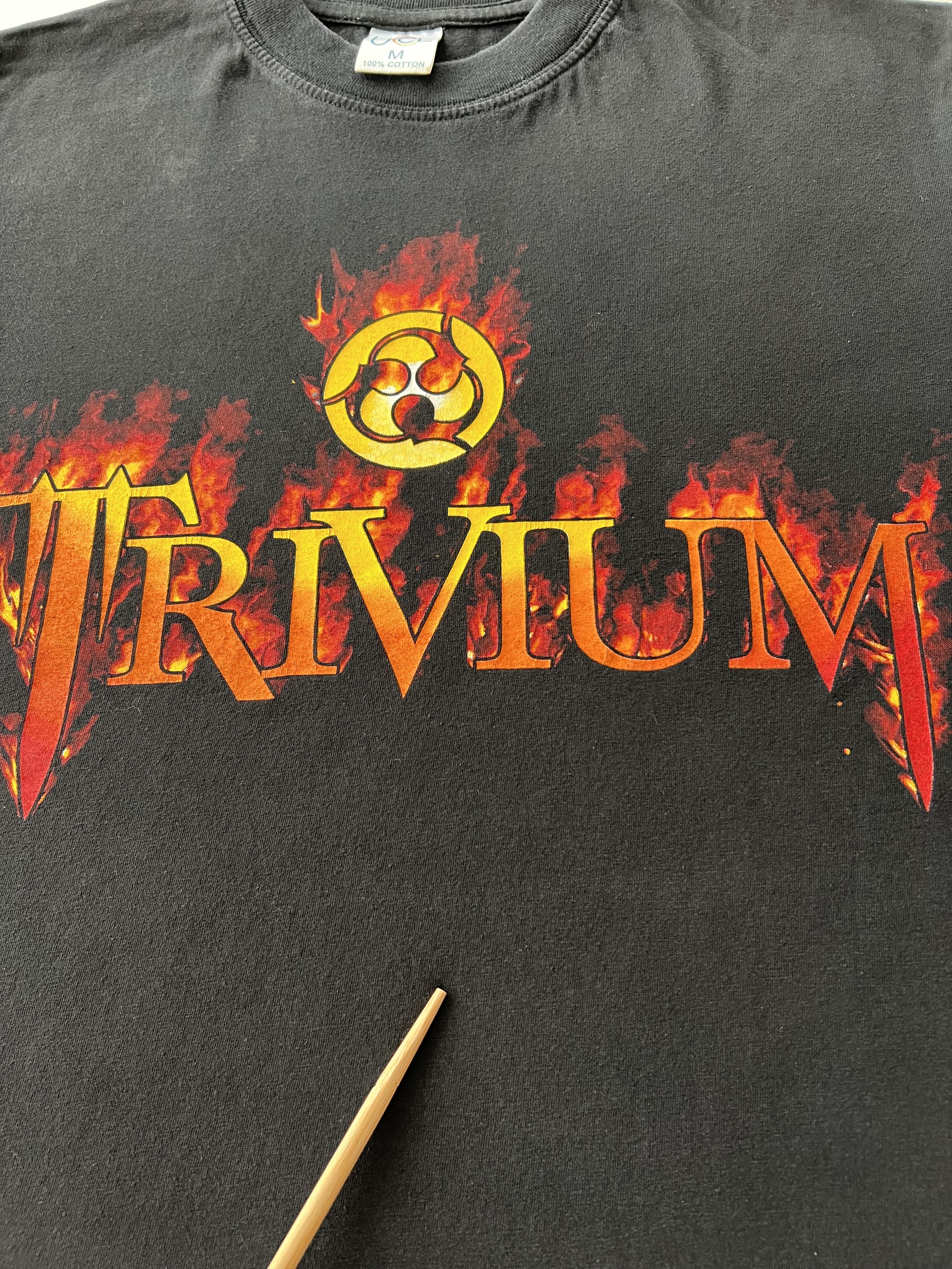 Band Tees Vintage 2000s Trivium Flame Fire Black T-shirt Size US M / EU 48-50 / 2 - 6 Thumbnail