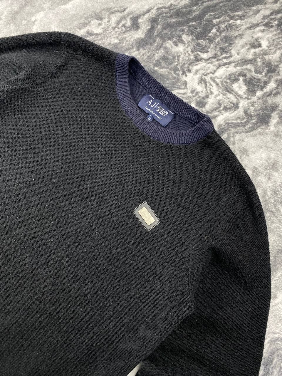 Armani Armani Jeans Metal Logo Knit Sweater Size US M / EU 48-50 / 2 - 2 Thumbnail