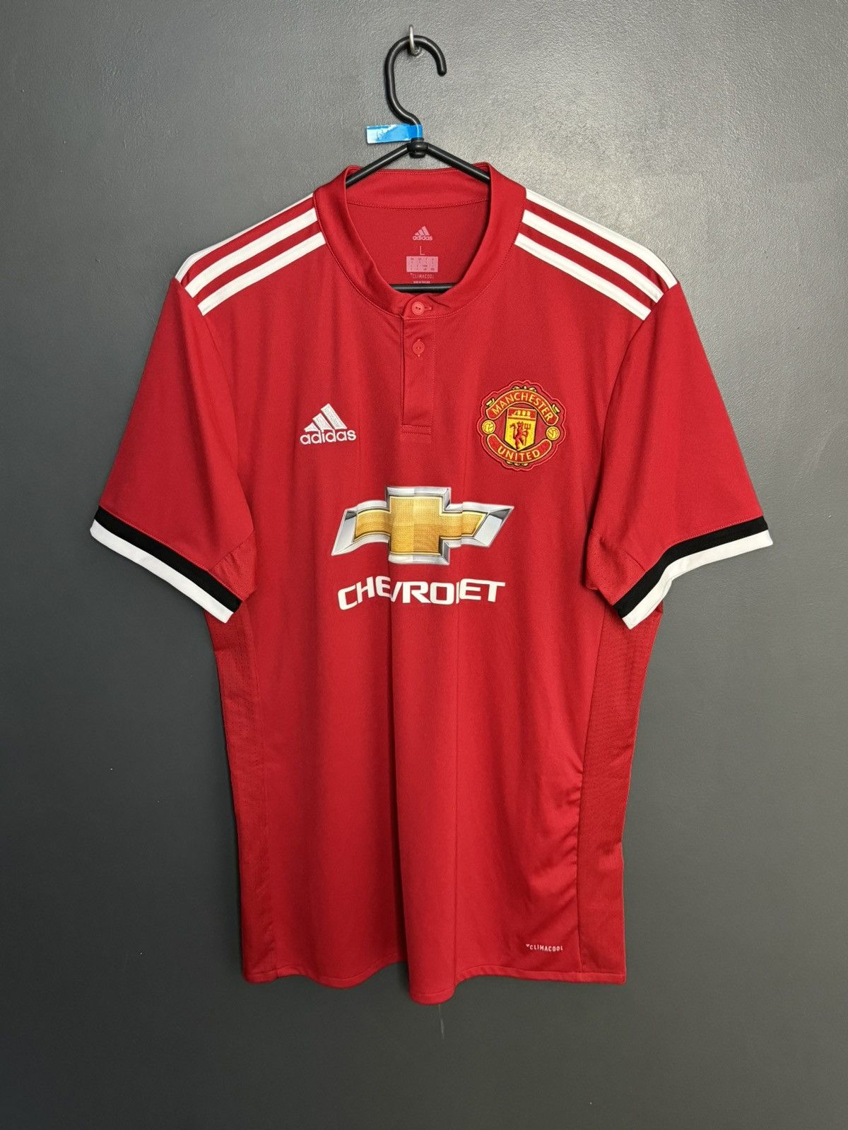 Adidas Manchester United 17/18 Home Football Jersey T-Shirt Size US L / EU 52-54 / 3 - 1 Thumbnail