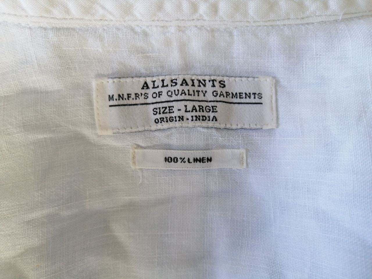 Allsaints White linen shirt All Saints Size US M / EU 48-50 / 2 - 5 Thumbnail