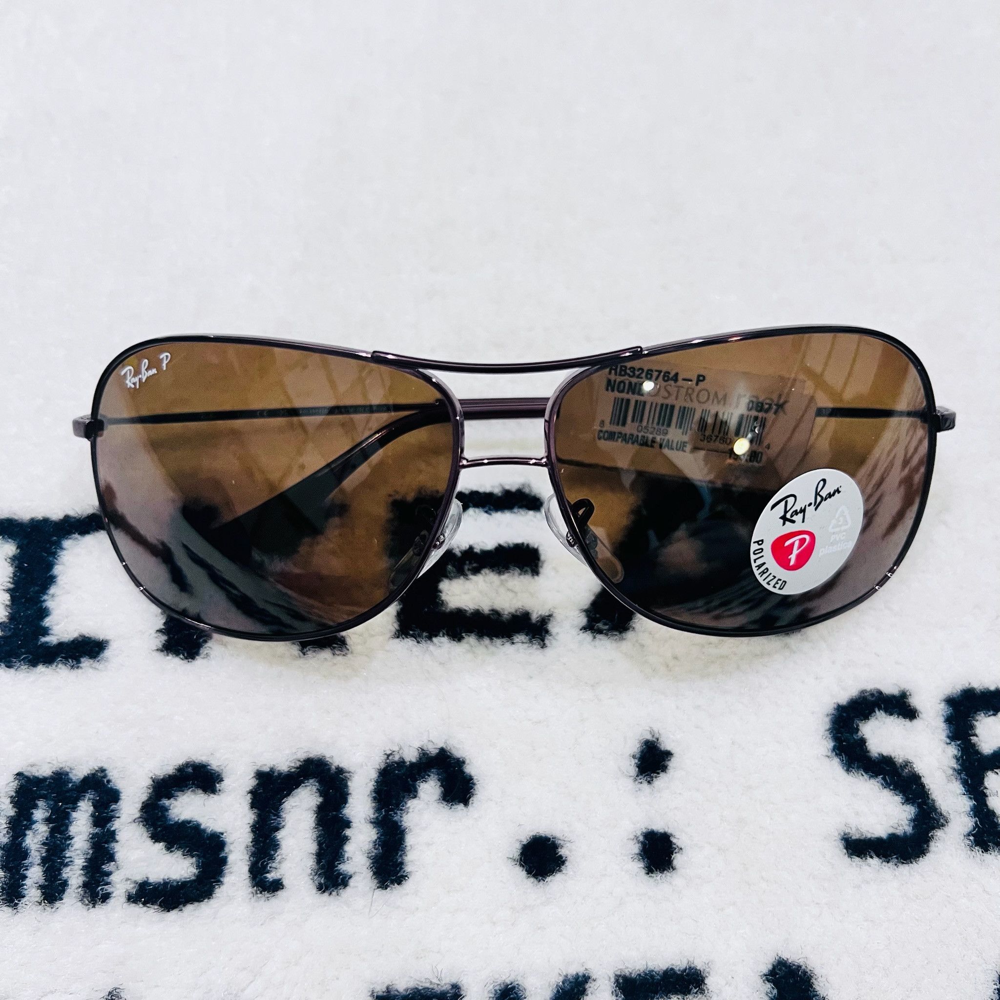 RayBan RayBan Polarized RB3267 64mm Full Frame Brown Aviator Size ONE SIZE - 2 Thumbnail