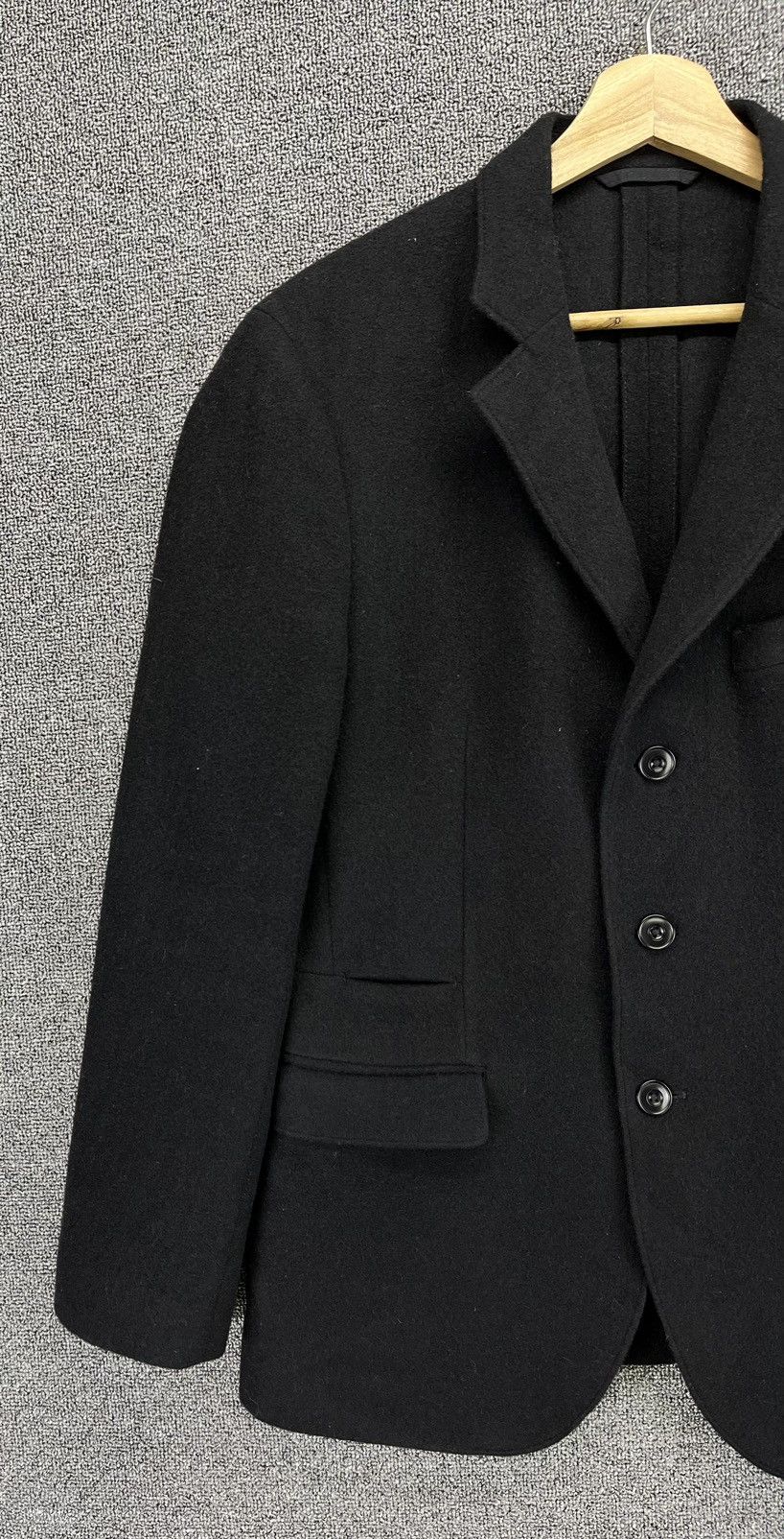 Lemaire × Uniqlo Lemaire X Uniqlo Luxury Black Wool Blazer Coat Jacket Size US M / EU 48-50 / 2 - 3 Thumbnail